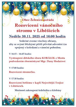 Rozsvícení stromku Liběšice 